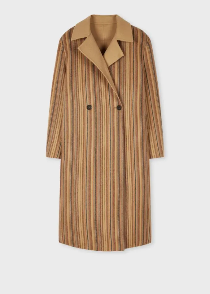 Womens Paul Smith Coats and Jackets Wool Reversible 039Signature Stripe039 Cocoon Coat Womens Paul Smith Coats and Jackets Wool Reversible 039Signature Stripe039 Cocoon Coat