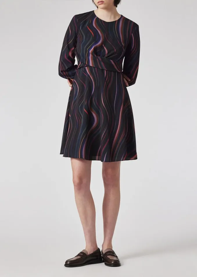Womens Paul Smith Dresses 039Midnight Swirl039 Satin Georgette Dress