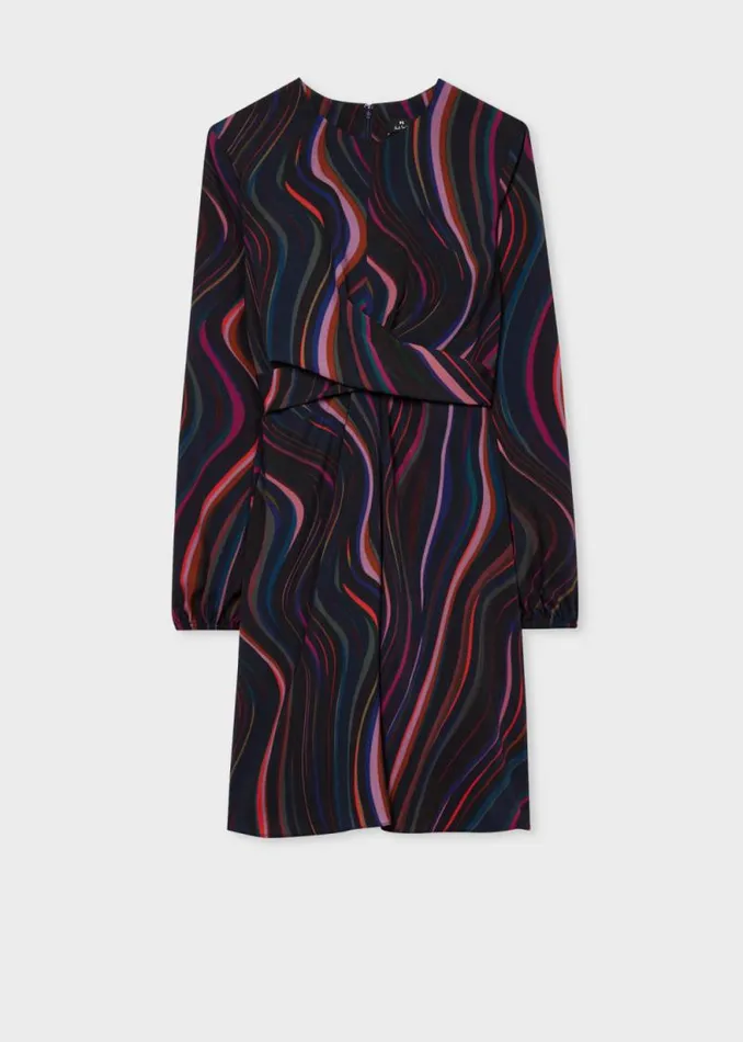 Womens Paul Smith Dresses 039Midnight Swirl039 Satin Georgette Dress