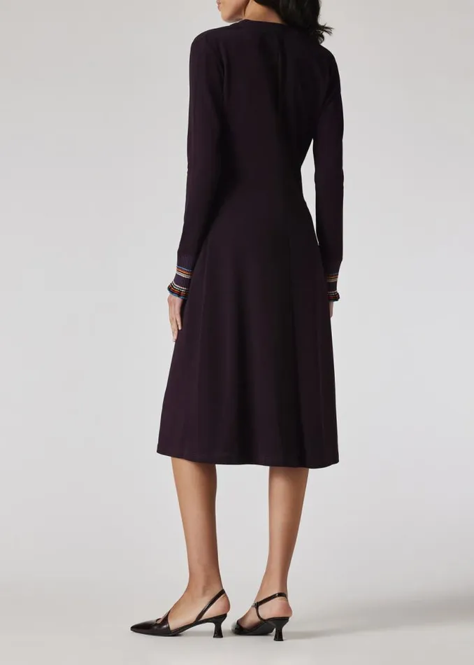 Womens Paul Smith Dresses Aubergine ViscoseBlend Jersey Shirt Dress Womens Paul Smith Dresses Aubergine ViscoseBlend Jersey Shirt Dress