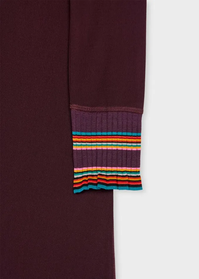 Womens Paul Smith Dresses Aubergine ViscoseBlend Jersey Shirt Dress Womens Paul Smith Dresses Aubergine ViscoseBlend Jersey Shirt Dress