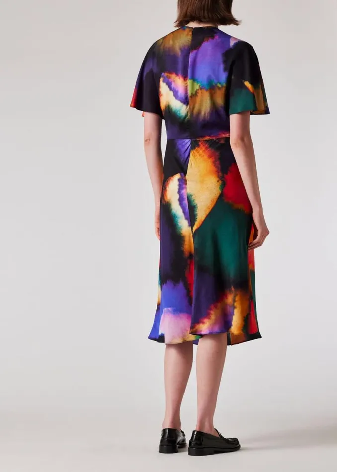Womens Paul Smith Dresses Black 039Aurora039 Satin Bias Midi Dress