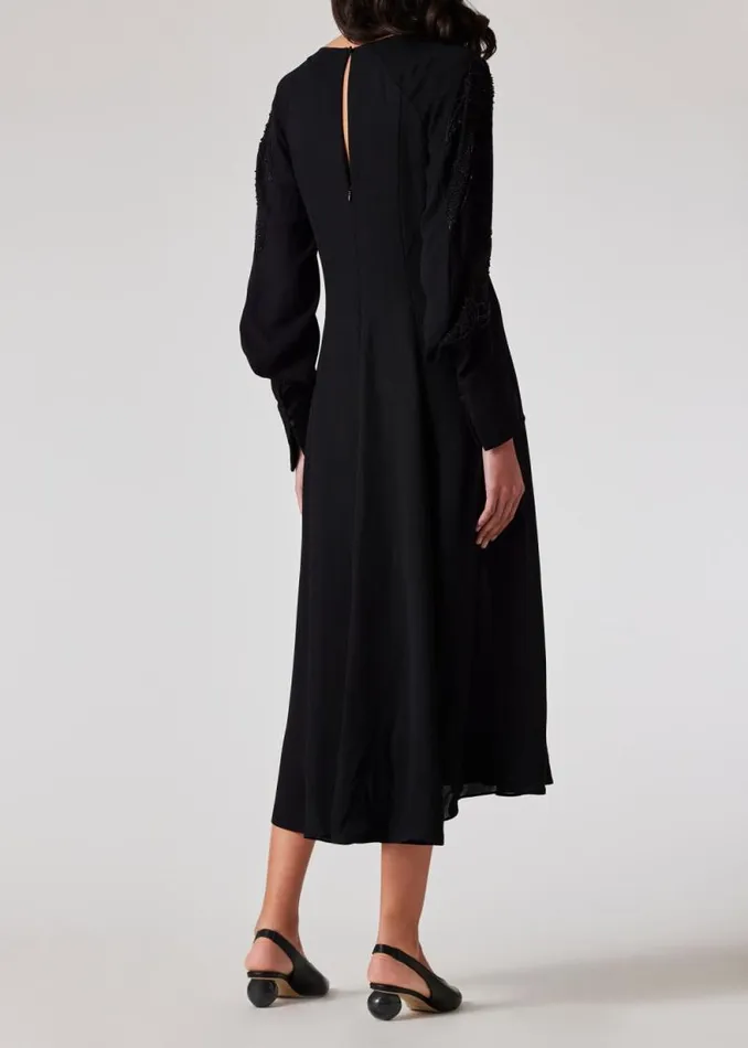 Womens Paul Smith Dresses Black Beaded Banana Sleeve Dress Womens Paul Smith Dresses Black Beaded Banana Sleeve Dress