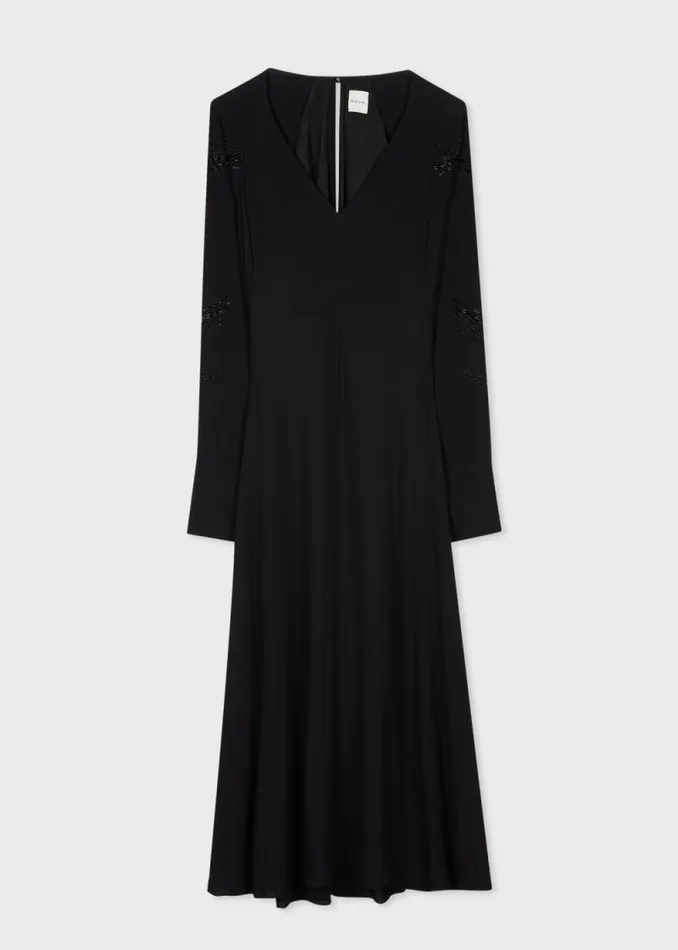 Womens Paul Smith Dresses Black Beaded Banana Sleeve Dress Womens Paul Smith Dresses Black Beaded Banana Sleeve Dress