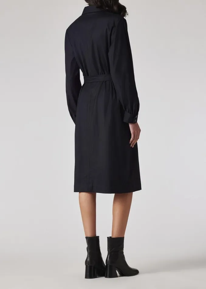 Womens Paul Smith Dresses Navy Flannel Blouson Sleeve Dress Womens Paul Smith Dresses Navy Flannel Blouson Sleeve Dress