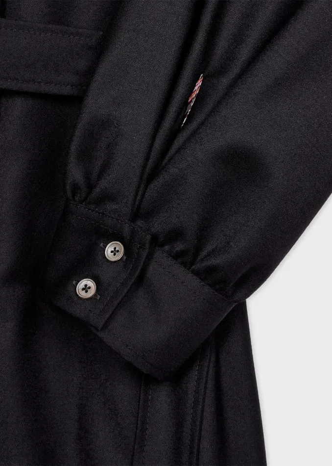 Womens Paul Smith Dresses Navy Flannel Blouson Sleeve Dress Womens Paul Smith Dresses Navy Flannel Blouson Sleeve Dress