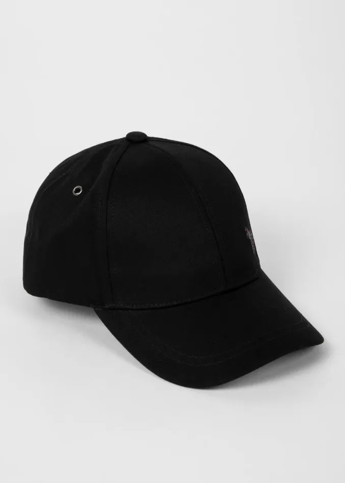 Womens Paul Smith Hats and Gloves Black Organic Cotton Zebra Logo Baseball Cap Womens Paul Smith Hats and Gloves Black Organic Cotton Zebra Logo Baseball Cap