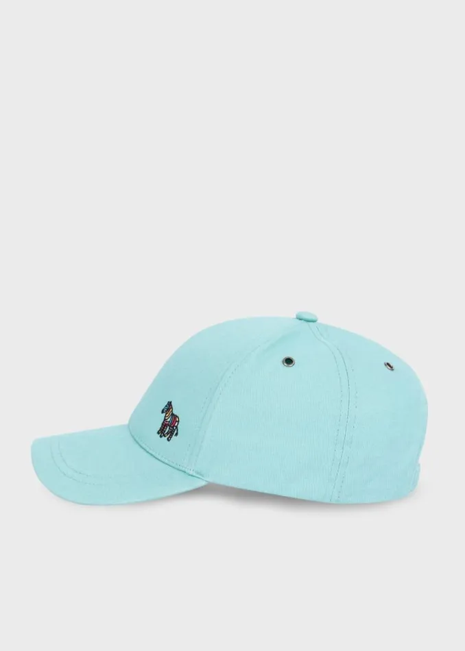 Womens Paul Smith Hats and Gloves Pale Teal Zebra Logo Baseball Cap