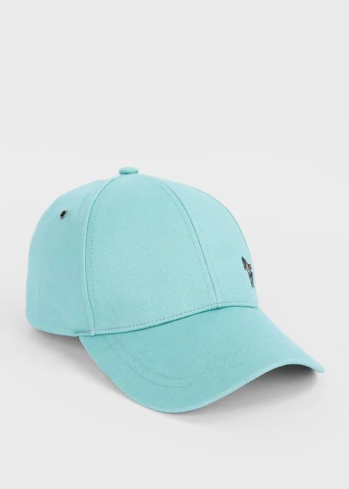 Womens Paul Smith Hats and Gloves Pale Teal Zebra Logo Baseball Cap Womens Paul Smith Hats and Gloves Pale Teal Zebra Logo Baseball Cap