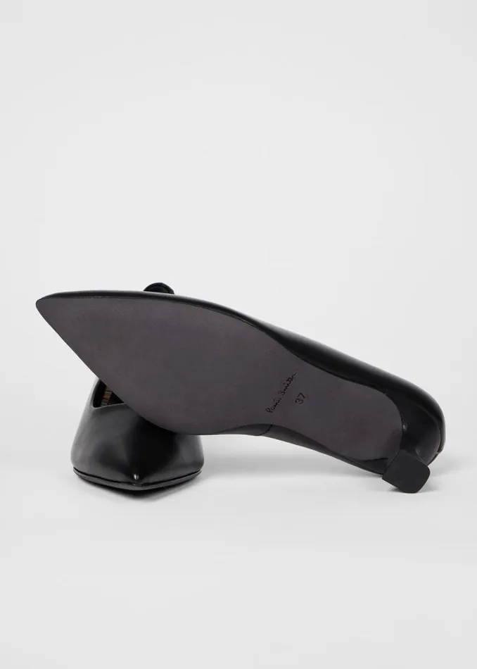 Womens Paul Smith Heels Black Leather 039Sonora039 Heel Court Shoes Womens Paul Smith Heels Black Leather 039Sonora039 Heel Court Shoes