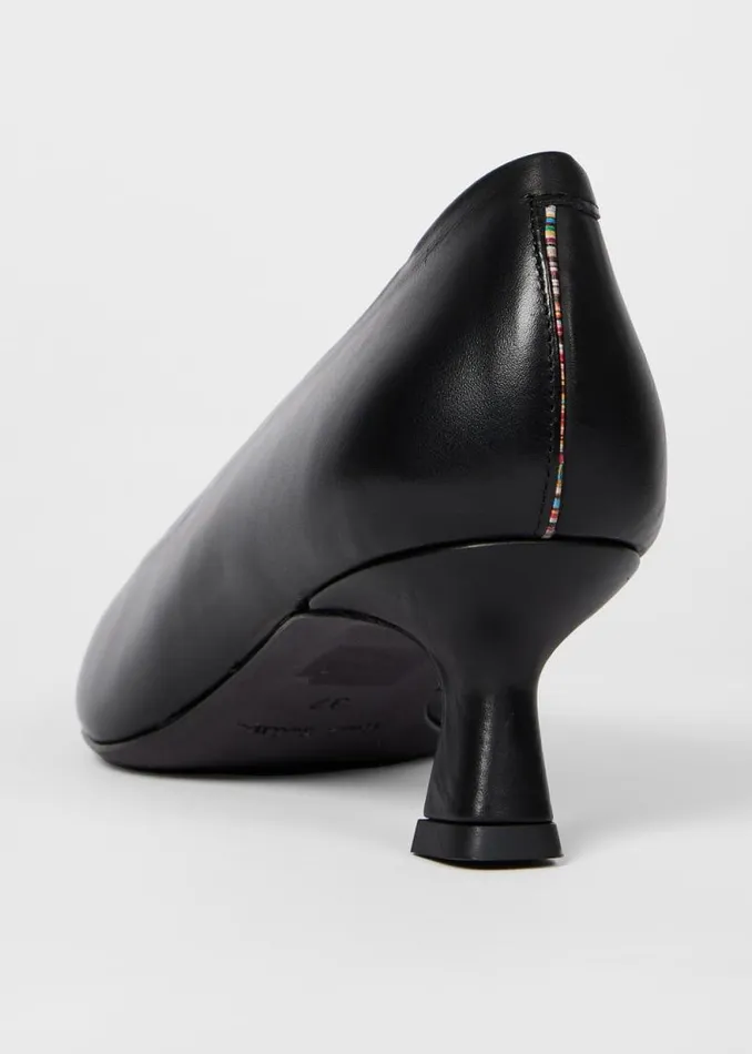 Womens Paul Smith Heels Black Leather 039Sonora039 Heel Court Shoes Womens Paul Smith Heels Black Leather 039Sonora039 Heel Court Shoes