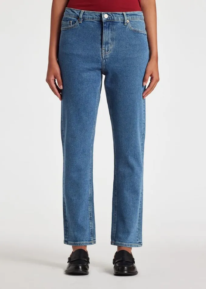 Womens Paul Smith Jeans Mid Wash StraightFit 039Happy039 Jeans
