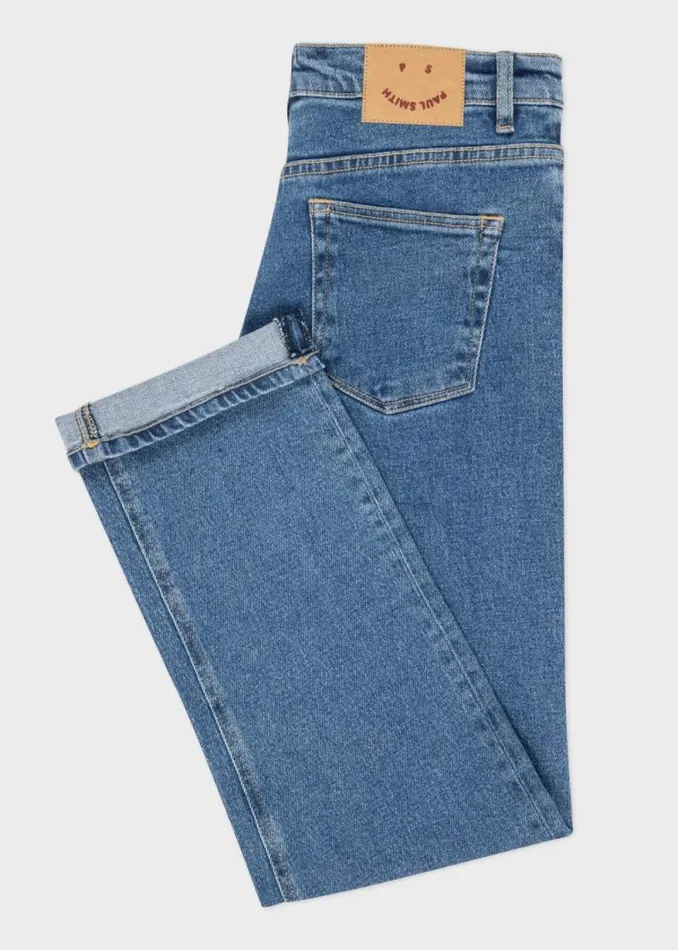 Womens Paul Smith Jeans Mid Wash StraightFit 039Happy039 Jeans
