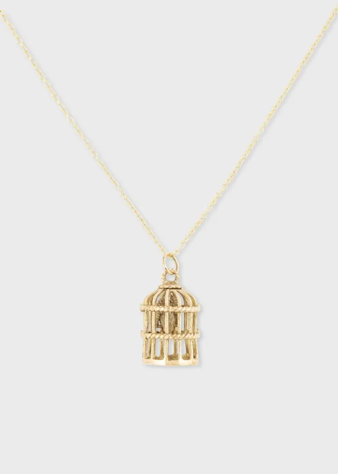 Womens Paul Smith Jewellery 039Artfully Articulated Birdcage039 Vintage Gold Necklace By Baroque Rocks Womens Paul Smith Jewellery 039Artfully Articulated Birdcage039 Vintage Gold Necklace By Baroque Rocks