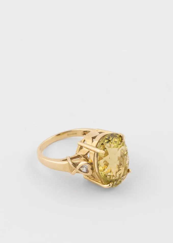 Womens Paul Smith Jewellery 039Diamond And Sunburst Yellow Topaz039 Gold Cocktail Ring By Baroque Rocks Womens Paul Smith Jewellery 039Diamond And Sunburst Yellow Topaz039 Gold Cocktail Ring By Baroque Rocks