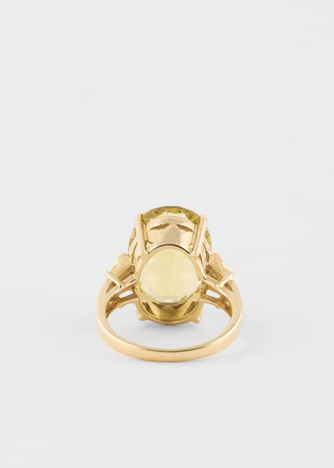 Womens Paul Smith Jewellery 039Diamond And Sunburst Yellow Topaz039 Gold Cocktail Ring By Baroque Rocks Womens Paul Smith Jewellery 039Diamond And Sunburst Yellow Topaz039 Gold Cocktail Ring By Baroque Rocks