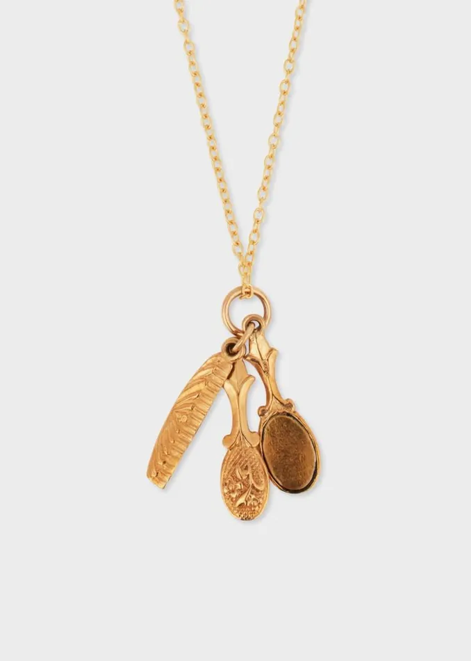 Womens Paul Smith Jewellery 039Gold Glorious Gold039 Hairbrush Mirror and Comb Necklace By Baroque Rocks Womens Paul Smith Jewellery 039Gold Glorious Gold039 Hairbrush Mirror and Comb Necklace By Baroque Rocks
