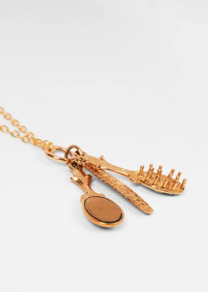Womens Paul Smith Jewellery 039Gold Glorious Gold039 Hairbrush Mirror and Comb Necklace By Baroque Rocks Womens Paul Smith Jewellery 039Gold Glorious Gold039 Hairbrush Mirror and Comb Necklace By Baroque Rocks