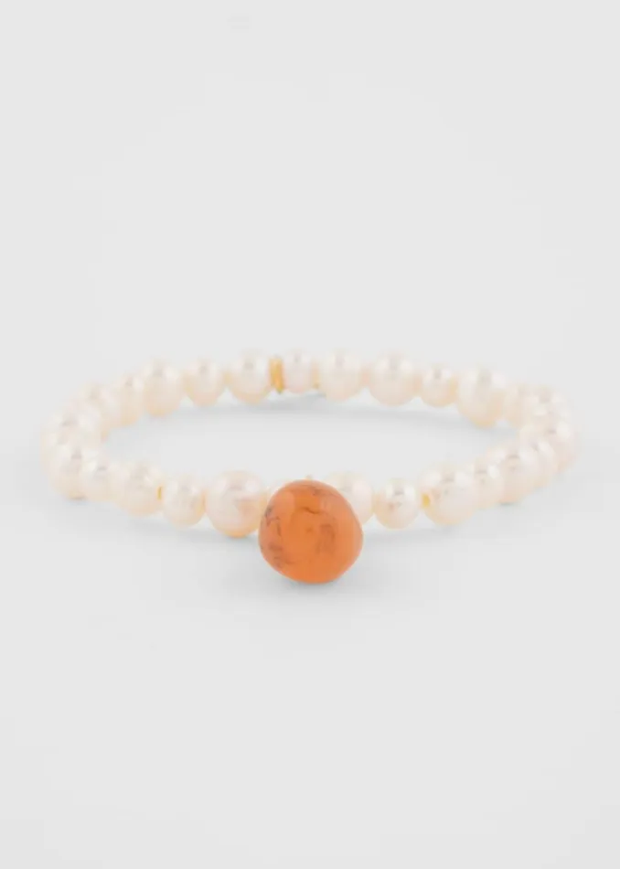 Womens Paul Smith Jewellery Pearl and Bio Resin Gold Vermeil Bracelet By Completedworks Womens Paul Smith Jewellery Pearl and Bio Resin Gold Vermeil Bracelet By Completedworks