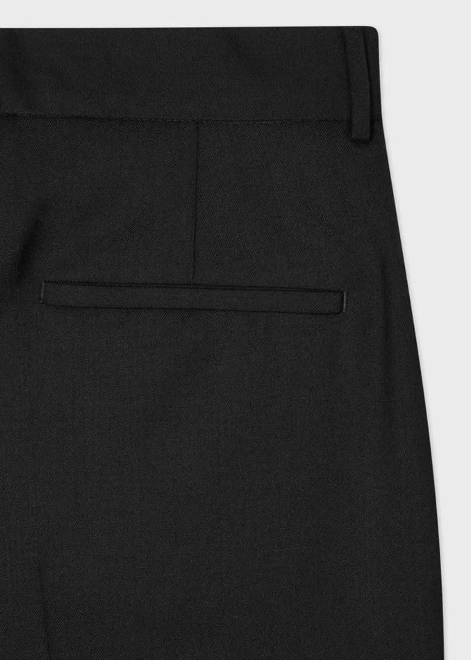 Womens Paul Smith Pants 039A Suit To Travel In039 Black Wool Twill Pleated Trousers Womens Paul Smith Pants 039A Suit To Travel In039 Black Wool Twill Pleated Trousers
