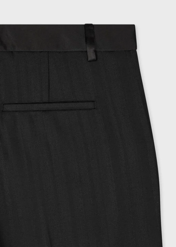 Womens Paul Smith Pants Black 039Shadow Stripe039 Wool Bootcut Trousers Womens Paul Smith Pants Black 039Shadow Stripe039 Wool Bootcut Trousers