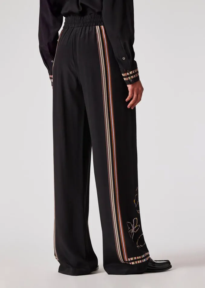 Womens Paul Smith Pants Black Magnolia 039Signature Stripe039 Trousers Womens Paul Smith Pants Black Magnolia 039Signature Stripe039 Trousers