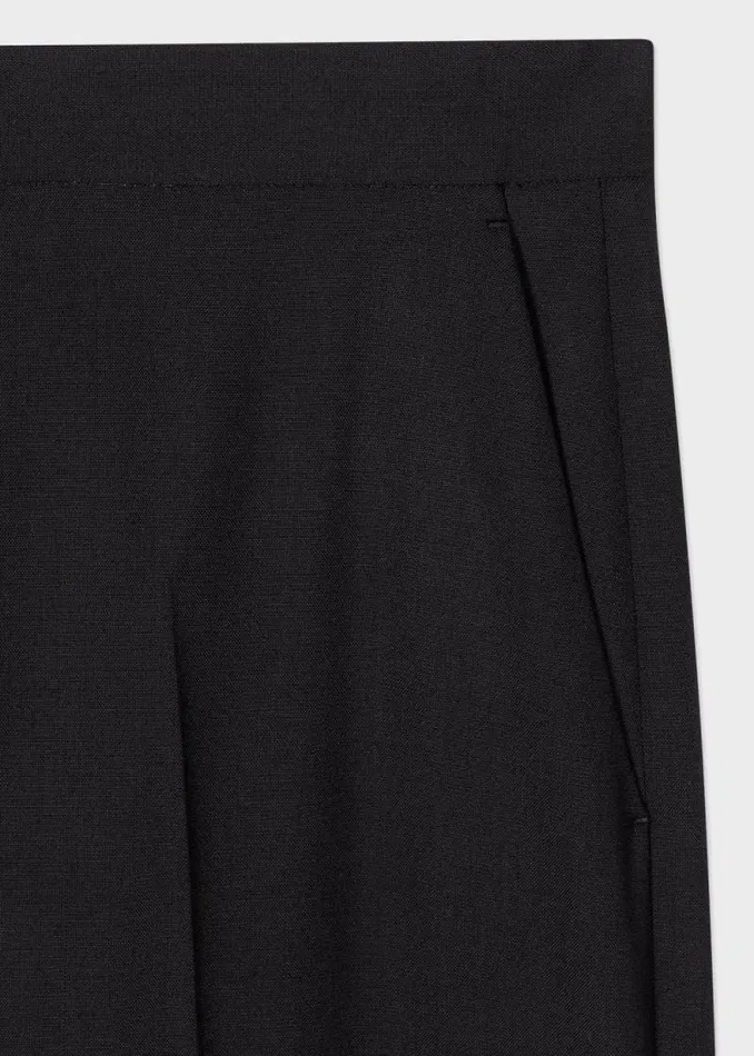 Womens Paul Smith Pants Black Wool WideLeg Pants Womens Paul Smith Pants Black Wool WideLeg Pants