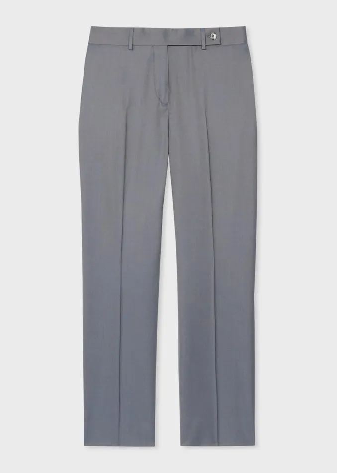 Womens Paul Smith Pants Grey Wool SlimFit Pants