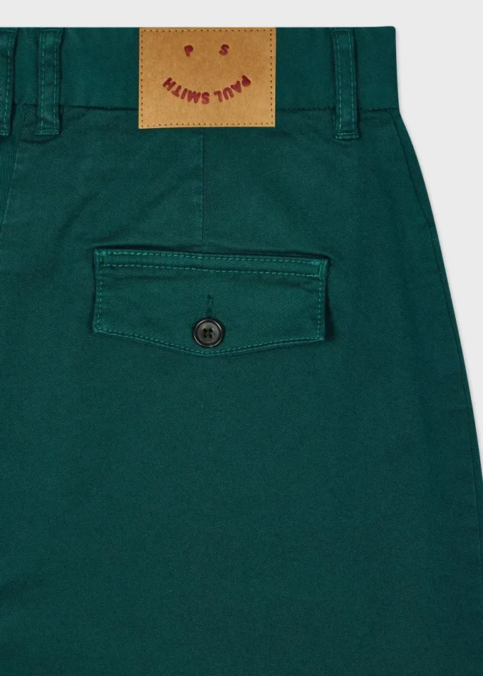 Womens Paul Smith Pants Peacock Blue StretchCotton SlimFit Chinos Womens Paul Smith Pants Peacock Blue StretchCotton SlimFit Chinos