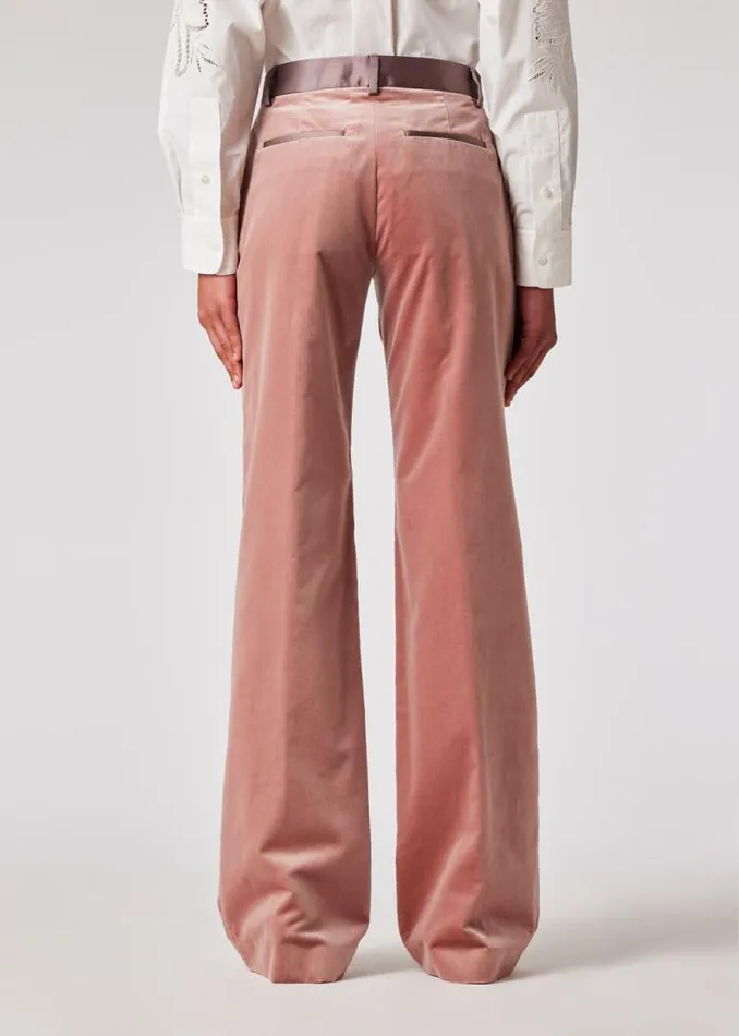 Womens Paul Smith Pants Pink Bootcut Velvet Trousers