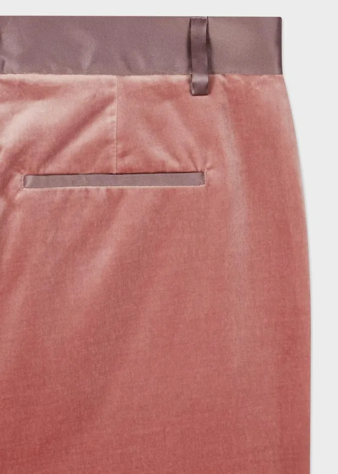 Womens Paul Smith Pants Pink Bootcut Velvet Trousers