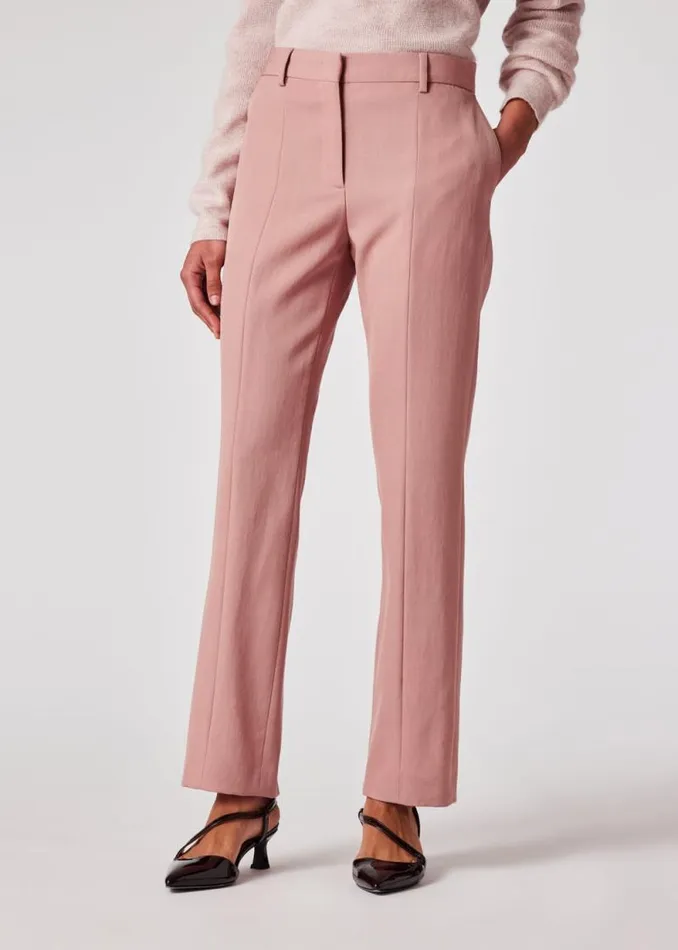Womens Paul Smith Pants SlimFit Dusky Pink Wool Trousers