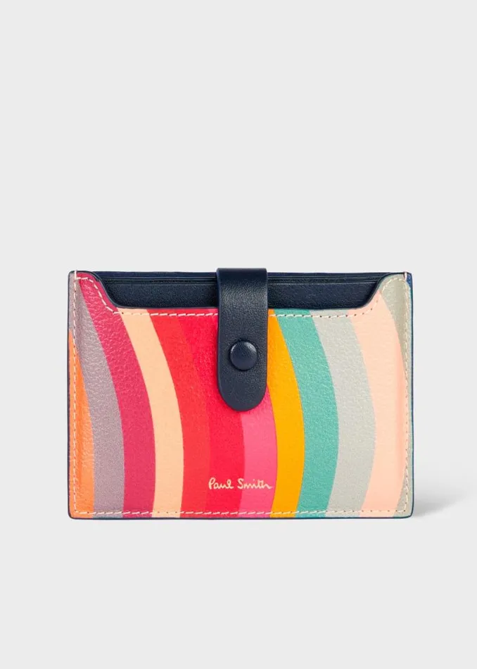 Womens Paul Smith Purses 039Swirl039 Navy Trim Card Holder