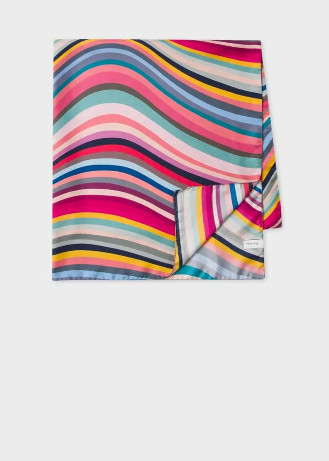 Womens Paul Smith Scarves 039Swirl039 Silk Square Scarf