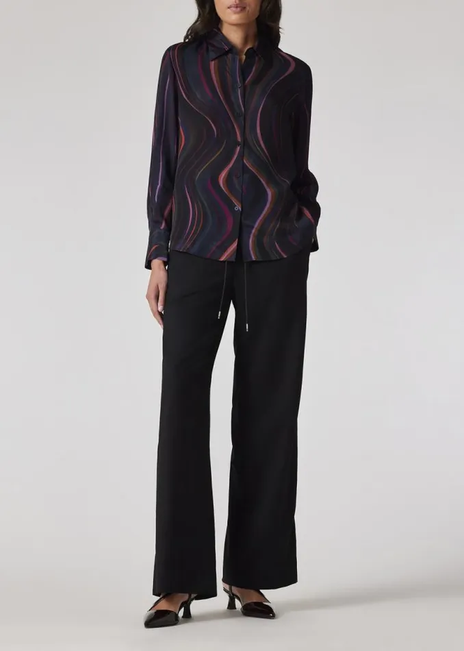 Womens Paul Smith Shirts 039Midnight Swirl039 Satin Georgette Shirt