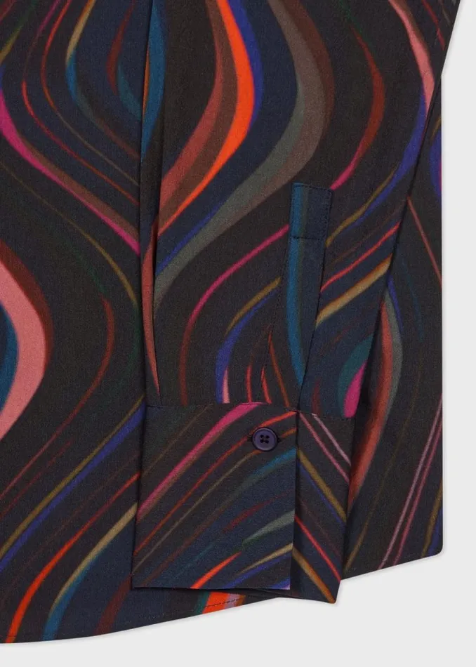 Womens Paul Smith Shirts 039Midnight Swirl039 Satin Georgette Shirt