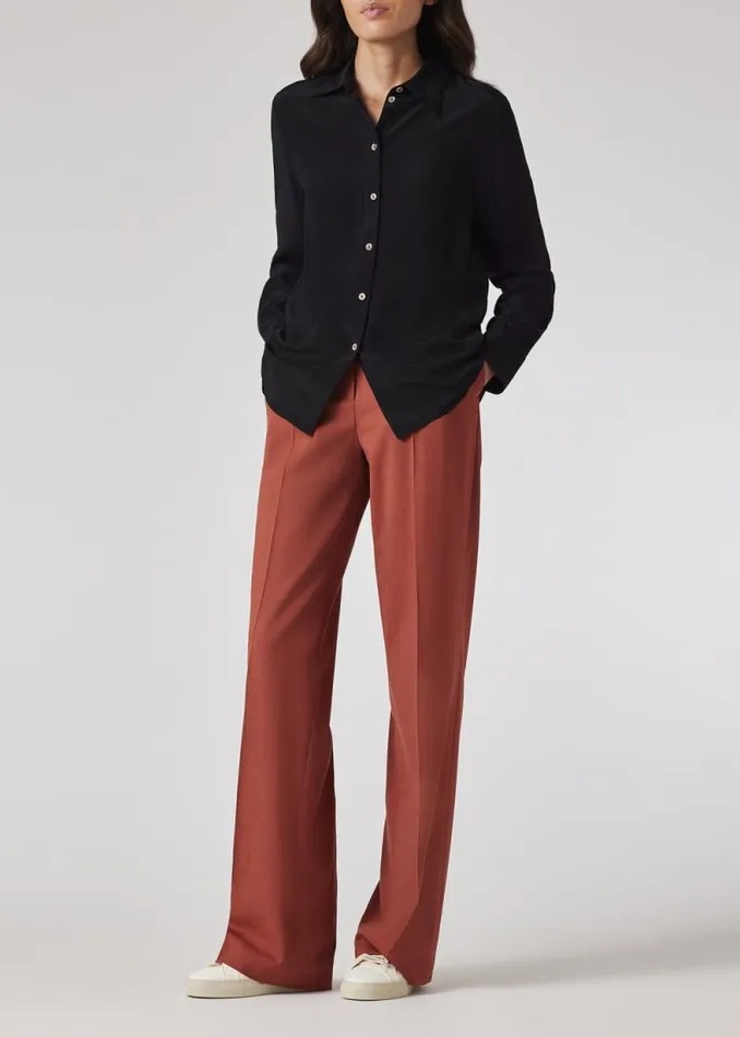 Womens Paul Smith Shirts Black SilkBlend Blouse