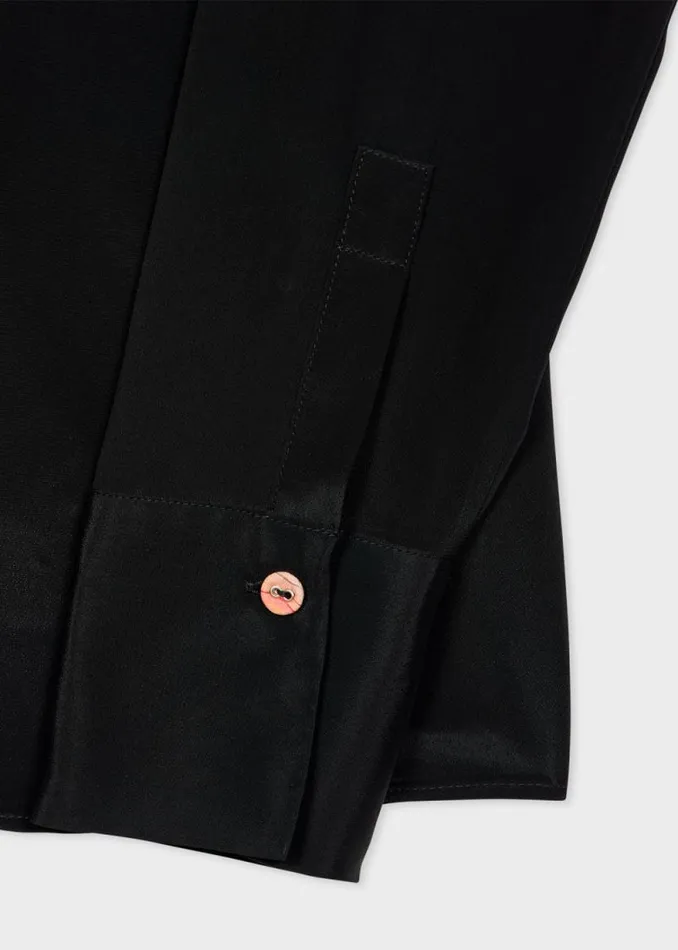 Womens Paul Smith Shirts Black SilkBlend Blouse