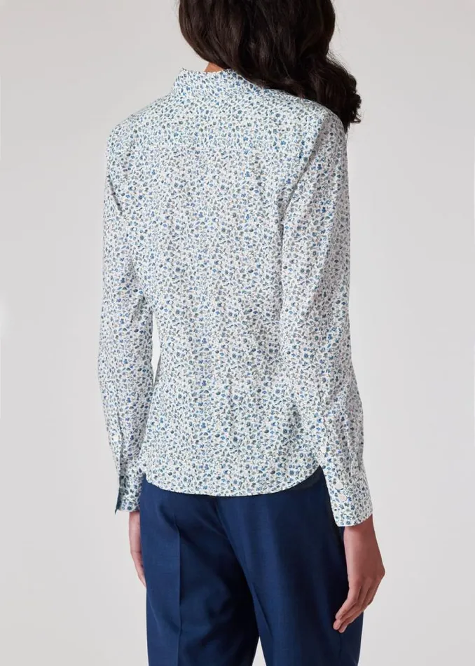 Womens Paul Smith Shirts Blue 039Liberty Floral039 Cotton Shirt Womens Paul Smith Shirts Blue 039Liberty Floral039 Cotton Shirt