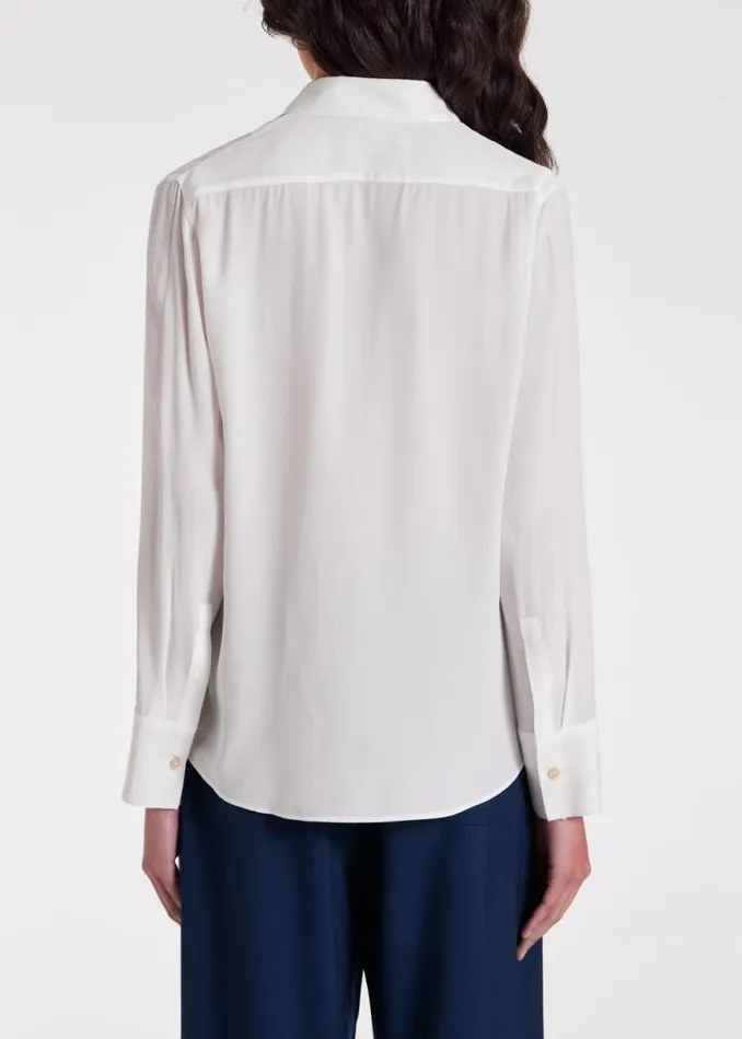 Womens Paul Smith Shirts Cream Silk 039Spray Swirl039 Placket Shirt Womens Paul Smith Shirts Cream Silk 039Spray Swirl039 Placket Shirt