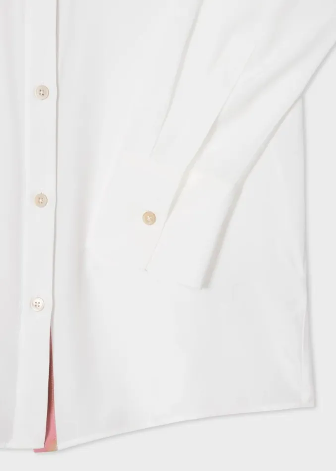 Womens Paul Smith Shirts Cream Silk 039Spray Swirl039 Placket Shirt Womens Paul Smith Shirts Cream Silk 039Spray Swirl039 Placket Shirt