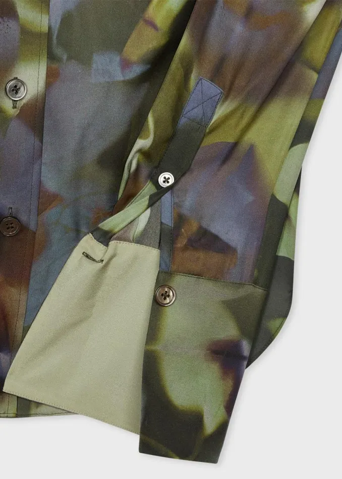 Womens Paul Smith Shirts Green Silk 039Solar039 Shirt
