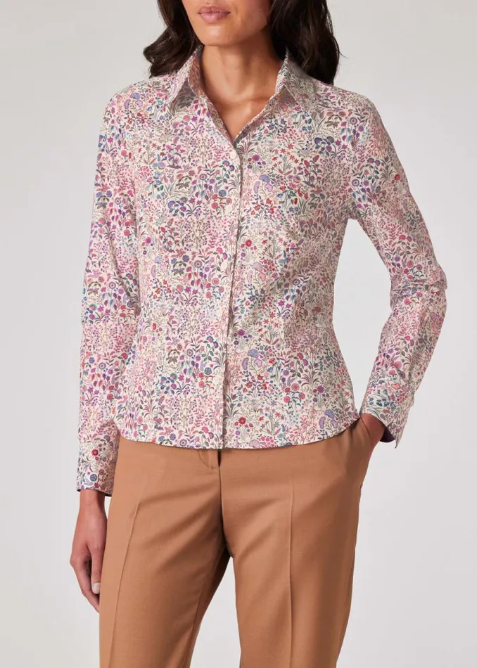 Womens Paul Smith Shirts Multicolour 039Liberty Floral039 Cotton Shirt