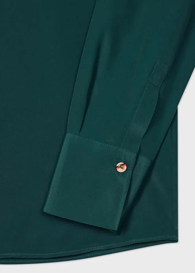 Womens Paul Smith Shirts Teal SilkBlend Blouse Womens Paul Smith Shirts Teal SilkBlend Blouse