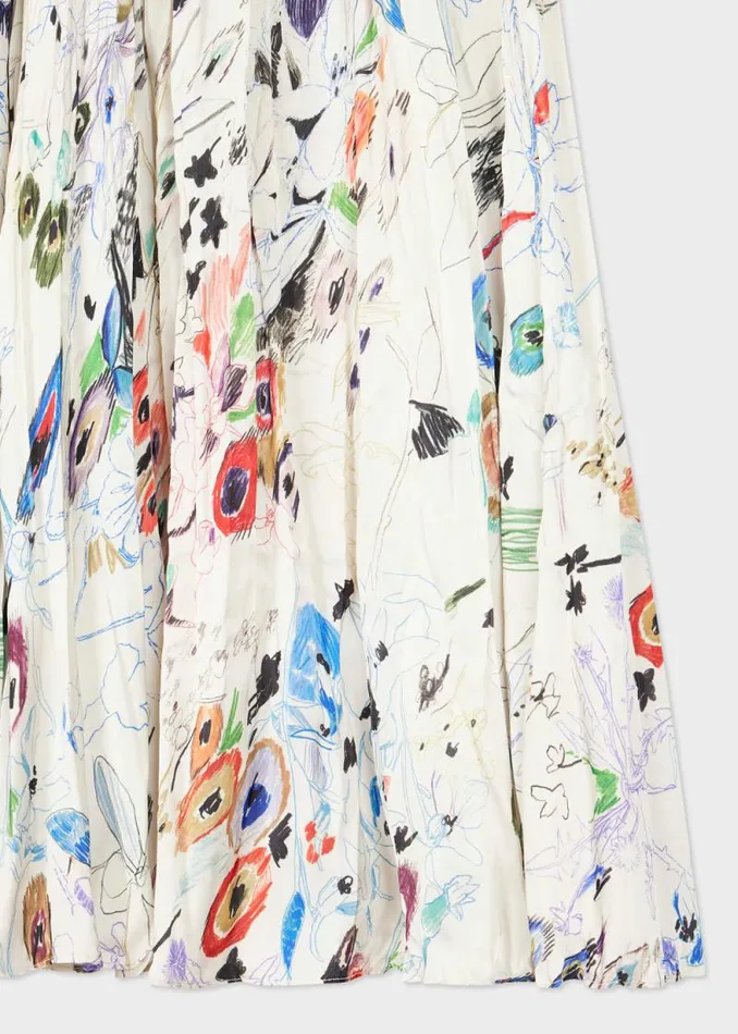 Womens Paul Smith Skirts and Shorts 039Sketchbook Botanical039 Crinkle Skirt Womens Paul Smith Skirts and Shorts 039Sketchbook Botanical039 Crinkle Skirt