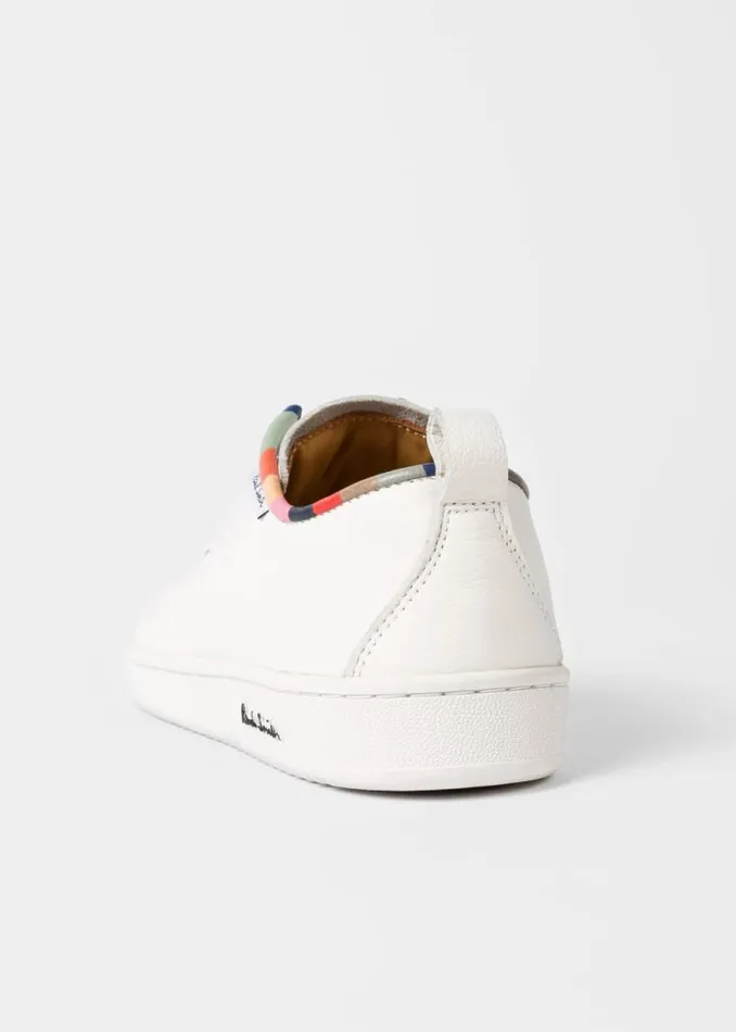 Womens Paul Smith Sneakers White Leather 039Miyata039 Sneakers With 039Swirl039 Trim Womens Paul Smith Sneakers White Leather 039Miyata039 Sneakers With 039Swirl039 Trim