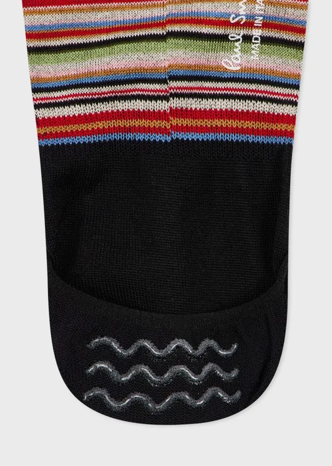 Womens Paul Smith Socks Black 039Signature Stripe039 Loafer Socks