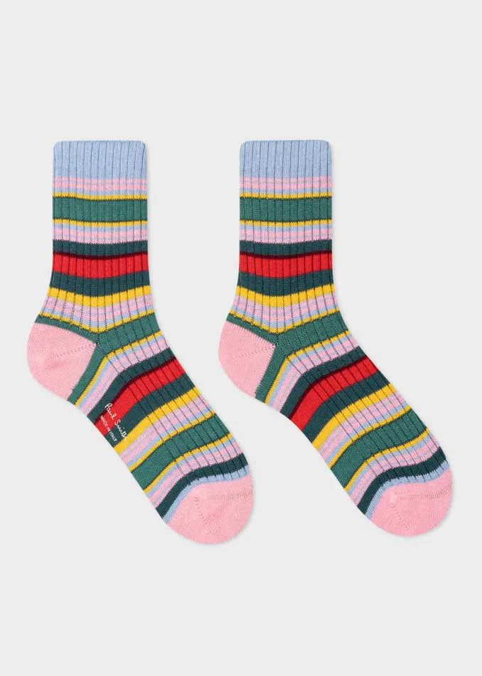 Womens Paul Smith Socks CottonBlend Stripe Socks Womens Paul Smith Socks CottonBlend Stripe Socks