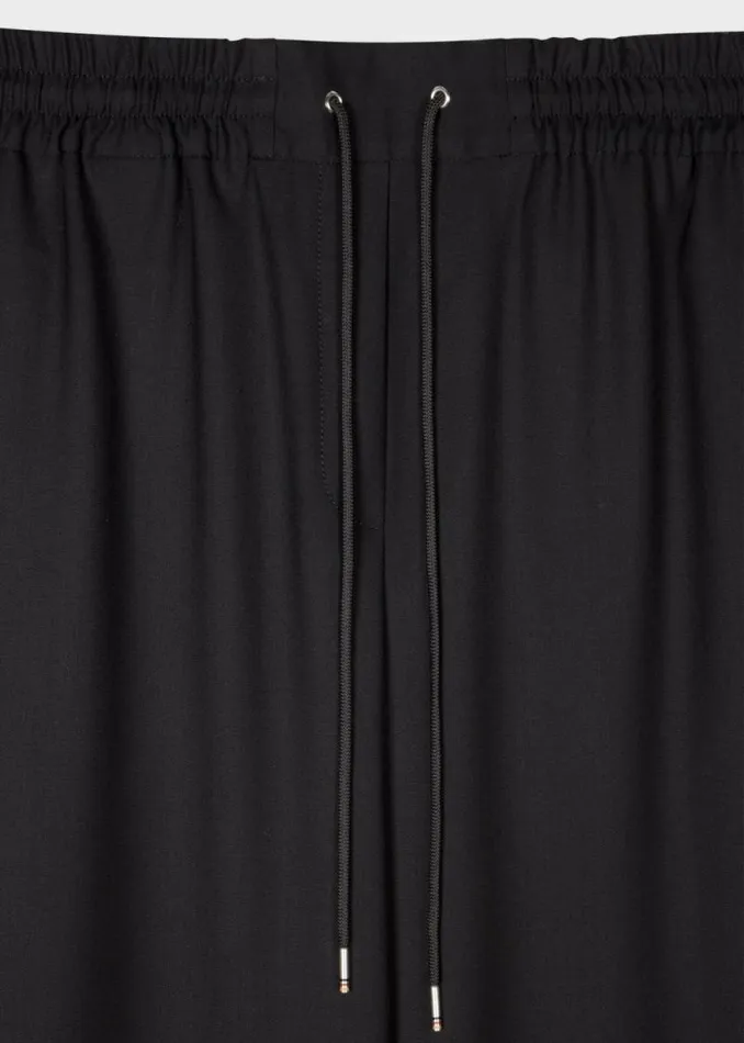 Womens Paul Smith Suits A Suit To Travel In 8211 Black Drawstring Wide Leg Pants Womens Paul Smith Suits A Suit To Travel In 8211 Black Drawstring Wide Leg Pants
