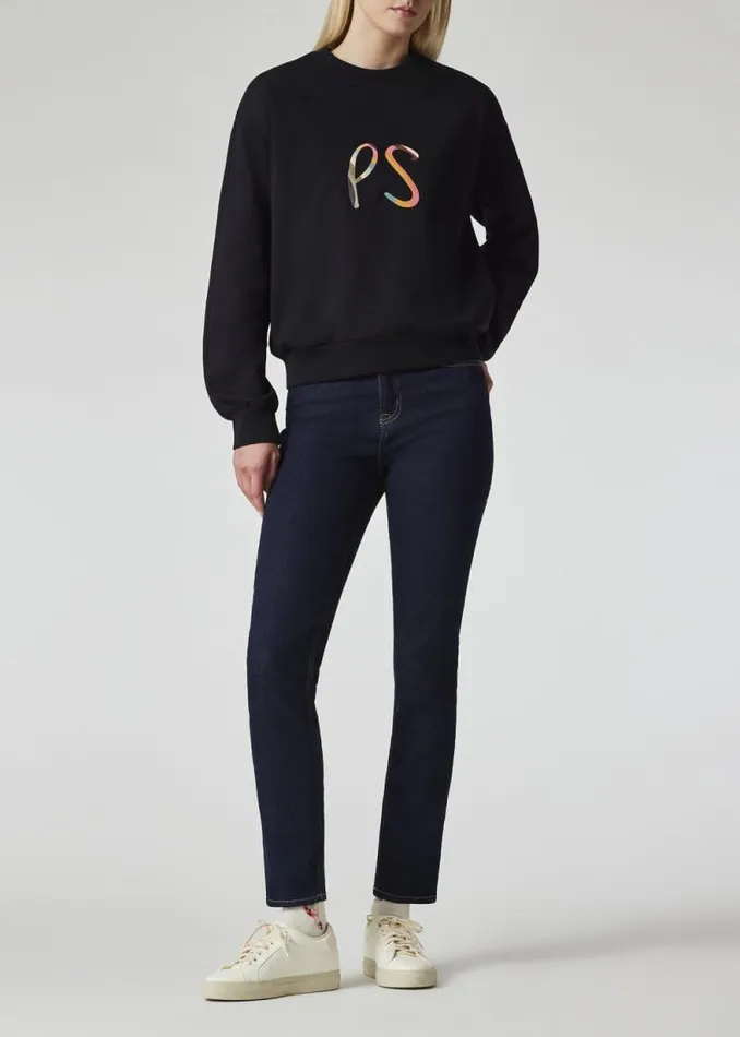 Womens Paul Smith Sweatshirts and Hoodies Black Cotton 039Swirl039 Logo Sweatshirt